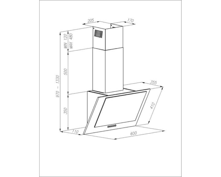 Actual product image Amica KH 17118-1 S (Wall hood)