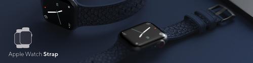 Actual product image Njord Vatn Watch Strap For (45 mm, 44 mm, Vegan Leather, Silicone, Vegan salmon leather)