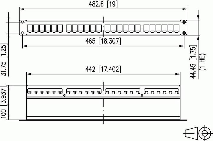 Produktbild Metz Connect E-DAT modul Modulträger Edelstahl leer 1HE
