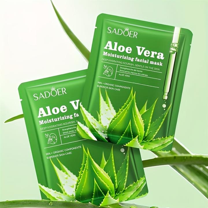 Actual product image PhoneLook 8er Pack Aloe Vera Tuchmasken feuchtigkeitsspendend und straffend mit Hyaluronsäure alkoholfrei (25 ml)