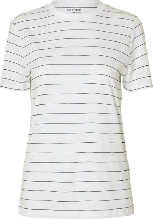 Selected Femme Gestreiftes Baumwoll T-Shirt