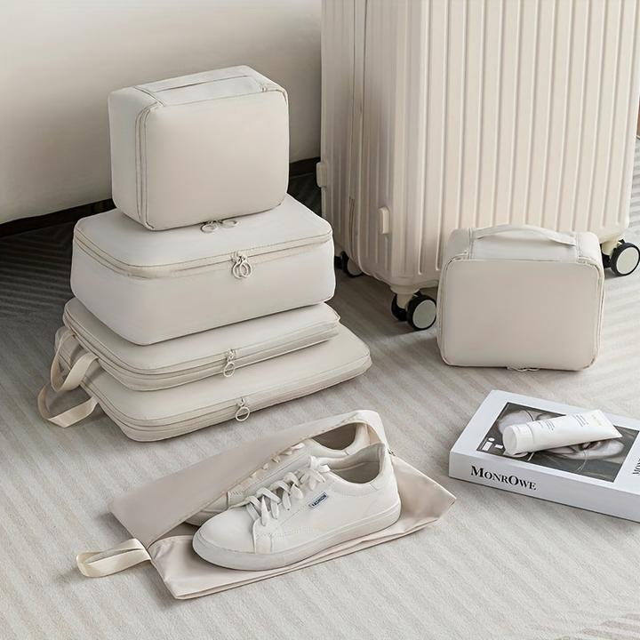 Immagine prodotto Only-Bags.Store Set da 6 pezzi di eleganti cubi da imballaggio in poliestere, borse organizer da viaggio