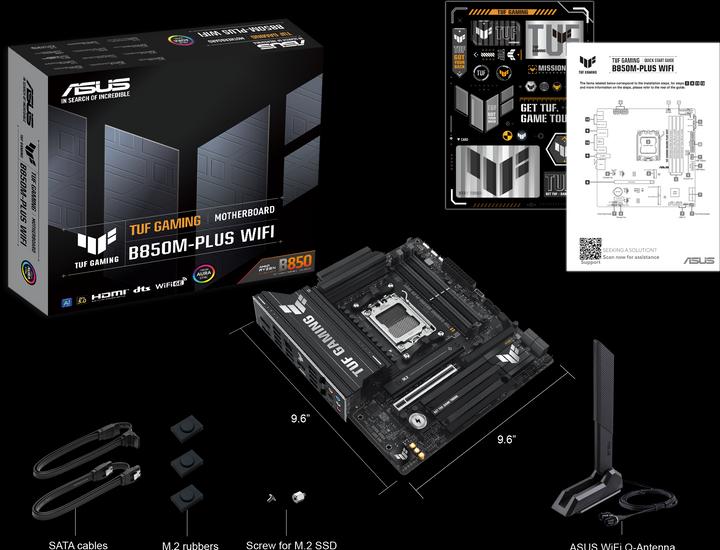 Immagine prodotto ASUS TUF Gaming B850M-Plus Wifi (AM5, AMD B850, mATX)