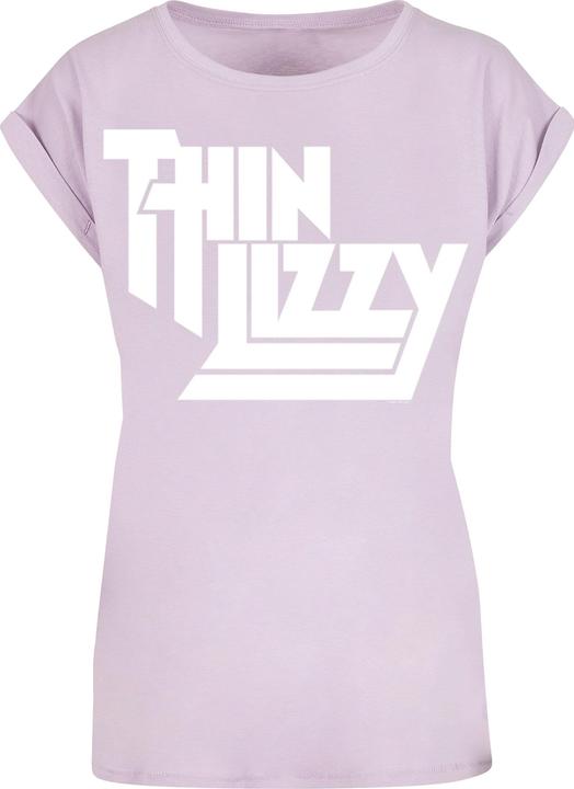 Produktbild Merchcode Ladies Thin Lizzy - TL Stacked Logo White Extended Shoulder Tee - 181487 (S)