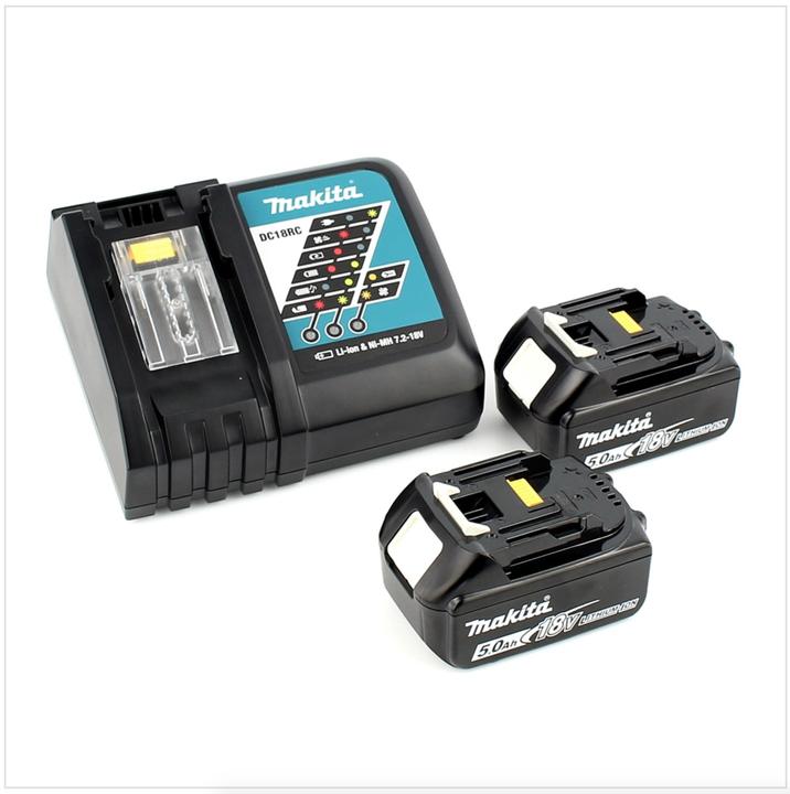 Actual product image Makita DHP 483 RTJ Battery impact drill 18V 40Nm in Makpac + 2x 5.0 Ah battery + charger (Rechargeable battery operated)