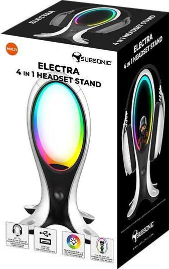 Actual product image Subsonic Headset stand with USB ports and LED