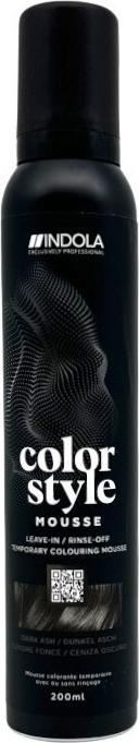 Indola Color Style Mousse Dunkel Asch 200 ml (200 ml, Schaumfestiger)