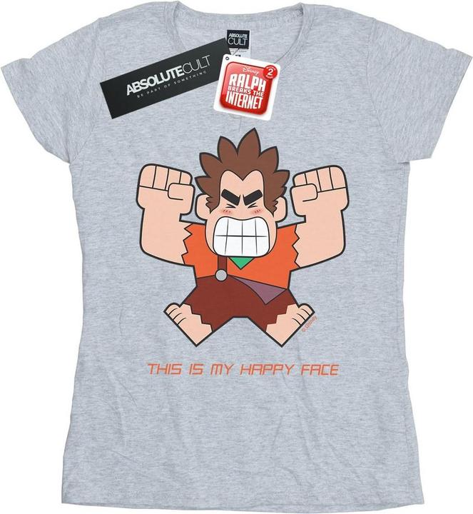 Immagine prodotto Disney Wreck It Ralph Happy Face Maglietta Donna (L)
