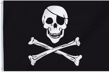Immagine prodotto Chaks Grande bandiera con teschio e ossa incrociate dei pirati in tessuto