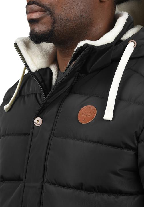 Actual product image Blend Frederico Men's Winter Jacket Outdoor Jacket With Teddy Fleece With Hood (XXL)