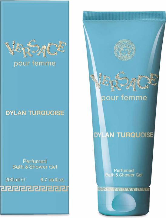 Actual product image Versace Dylan Turquoise Perfumed Bath and Shower Gel Tube (200 ml)