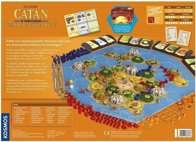 Actual product image Kosmos Catan 3D - Seafarers + Cities & Knights (German)