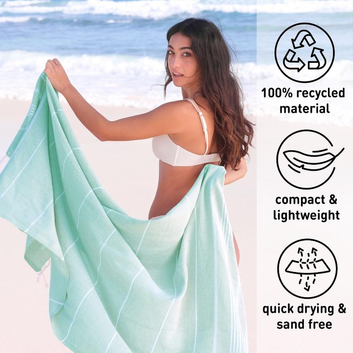 Actual product image Fit-Flip Hamamtuch Baumwolle Recycelt 100x200cm (100 x 200 cm)