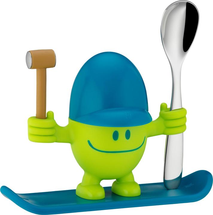 Produktbild WMF Eierbecher mit Löffel lustiger Eierbecher Kinder Kunststoff McEgg grün (1 x)