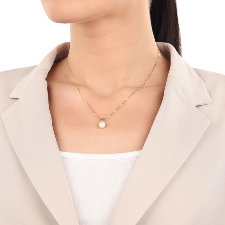 Produktbild Amor Anhänger für Damen, Gold 375, Süsswasserzuchtperle | Herz (Gold 375, 9 ct)
