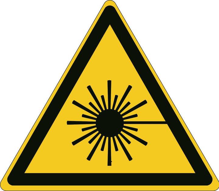 Actual product image Brady ISO safety sign - Warning against laser radiation