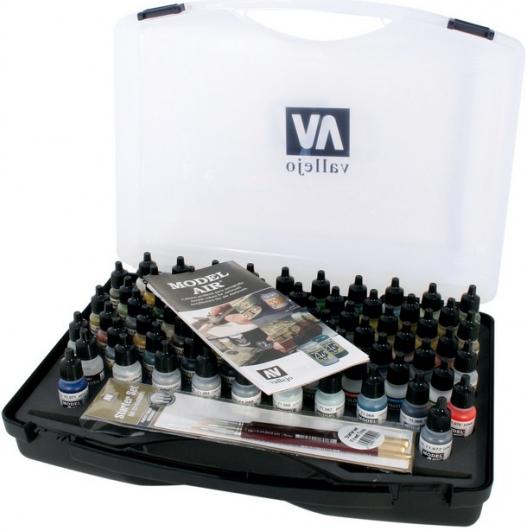 Vallejo Model Color Basic Case #2 - 72 pieces + brushes