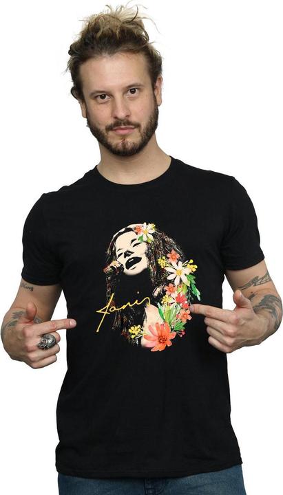 Produktbild Janis Joplin Floral Pattern TShirt (XL)