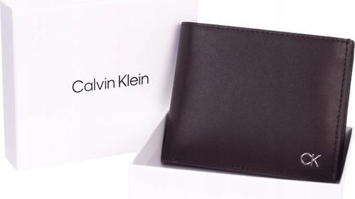 Calvin Klein Metal Ck Bifold 5cc W/Coin (100% Leather (FWA))