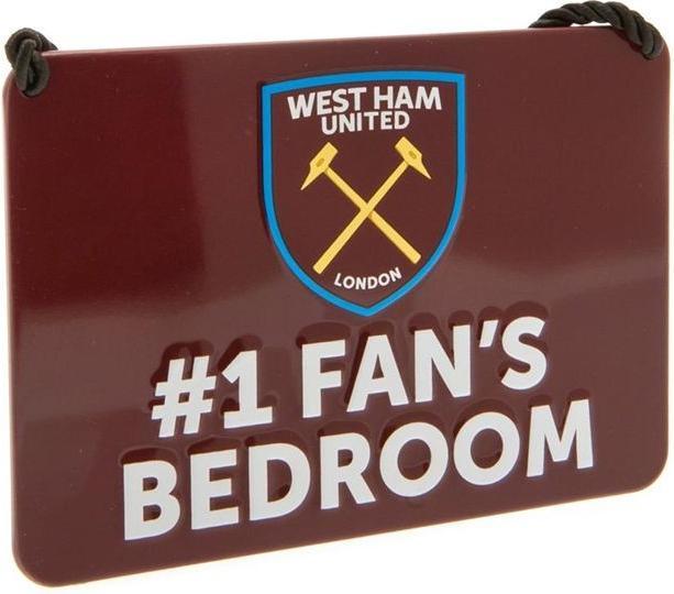 Produktbild West Ham United FC #1 Fans Schlafzimmer Türschild