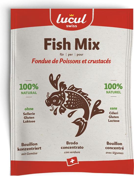 Actual product image Lucul Swiss Broth for fish fondue Fish Mix