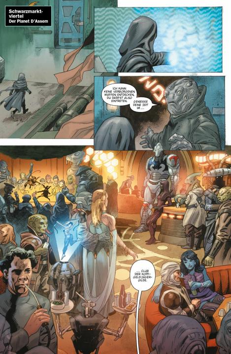 Actual product image Panini Star Wars Comics: Kopfgeldjäger VII - Dunkle Droiden (German, Paolo Villanelli, Ethan Sacks, Davide Tinto, Jethro Morales, Lan Medina, 2024)