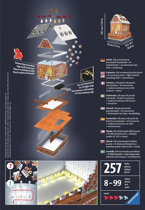 Image du produit Ravensburger Maison en pain d'épices la nuit (216 pièces)