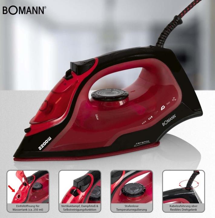 Actual product image Bomann DB6035CB black / red (2200 W)