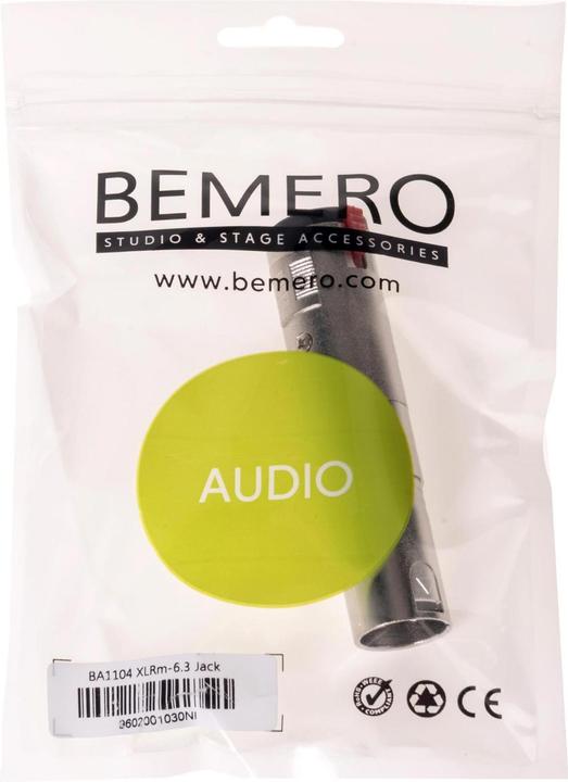 Actual product image Bemero XLR jack adapter BA1104 (Jack adapter)