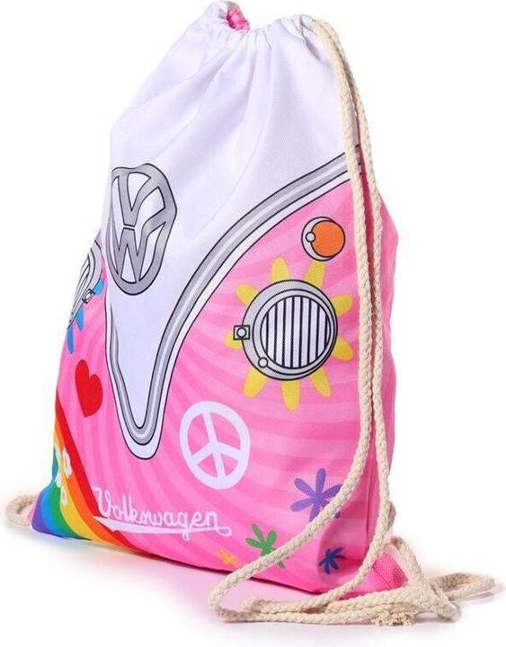 Produktbild Puckator Turnsack Turnbeutel Sportbeutel VW Bulli Motiv Summer Love recyceltes PET