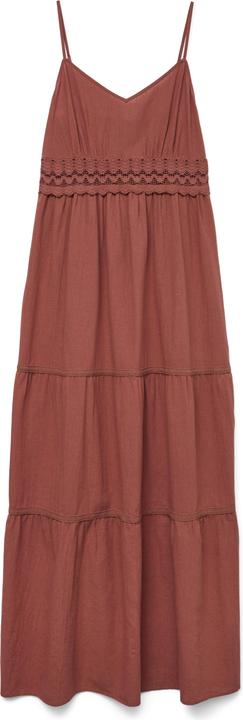 Vero Moda Normal geschnitten V-Ausschnitt Verstellbare Träger Langes Kleid Kleid (XS)