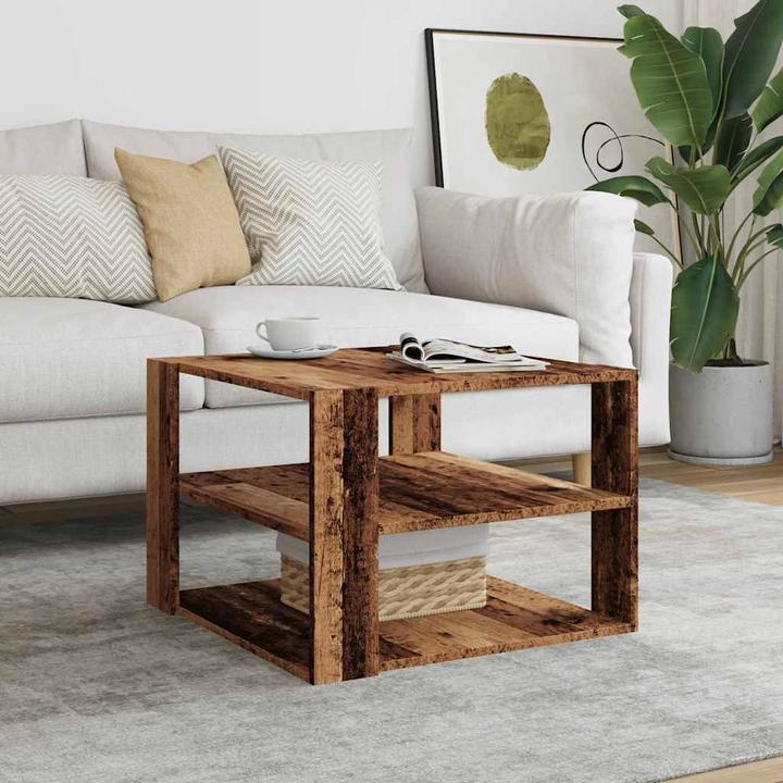 Produktbild VidaXL Couchtisch Altholz-Optik 58x58x40 cm Holzwerkstoff (58 x 58 x 40 cm)