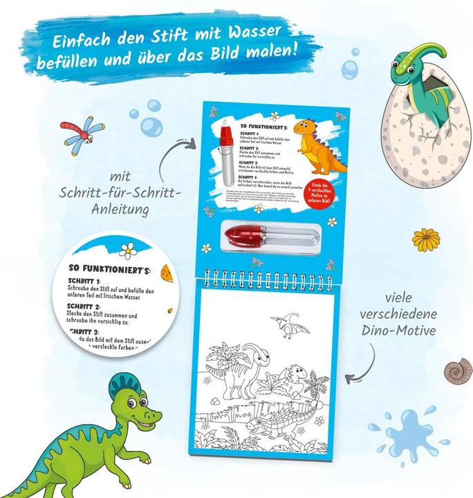 Image du produit Le plaisir de peindre à l'eau avec le crayon magique Dinosaure