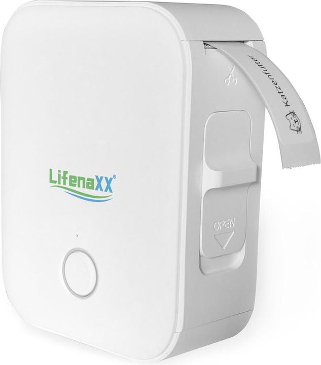 Actual product image Technaxx Mobiler Akku-Thermo-Etikettendrucker, App, 12 mm