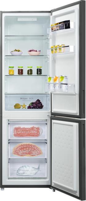 Actual product image CHiQ FBM260L - Koel-vriescombinatie 260 litre (187 + 73) - Donker RVS - Omkeerbare deuren (262 l)