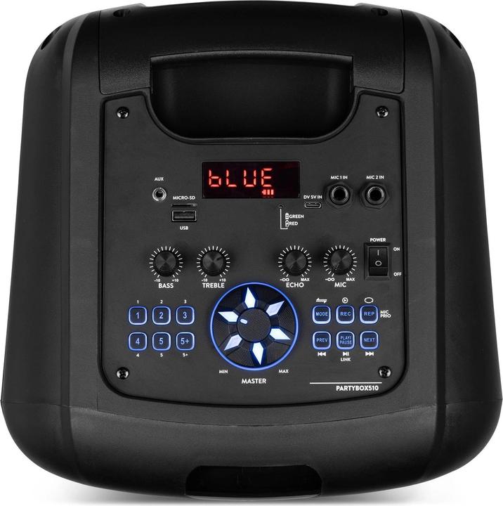 Produktbild Fenton Party Speaker - Track510 party box met Bluetooth en lichteffecten - Met (6 h, Netzbetrieb, Akkubetrieb)