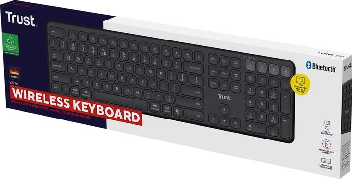 Actual product image Trust Vaiya Wireless Keyboard for Multiple Devices - Black EN (DE, Wireless)