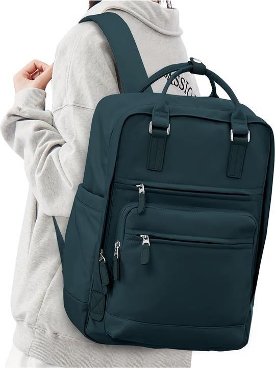 Immagine prodotto Only-Bags.Store Zaino per computer portatile a tinta unita, semplice zaino per la scuola in stile preppy, sport da