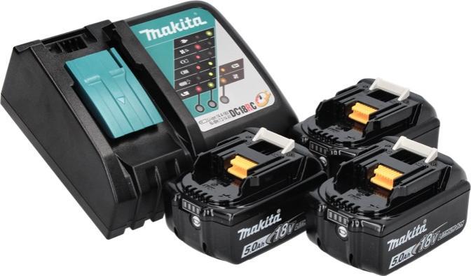 Produktbild Makita DDF 484 RT3J Akku Bohrschrauber 18 V 54 Nm Brushless + 3x Akku 5,0 Ah + Ladegerät + Makpac (Akkubetrieb)
