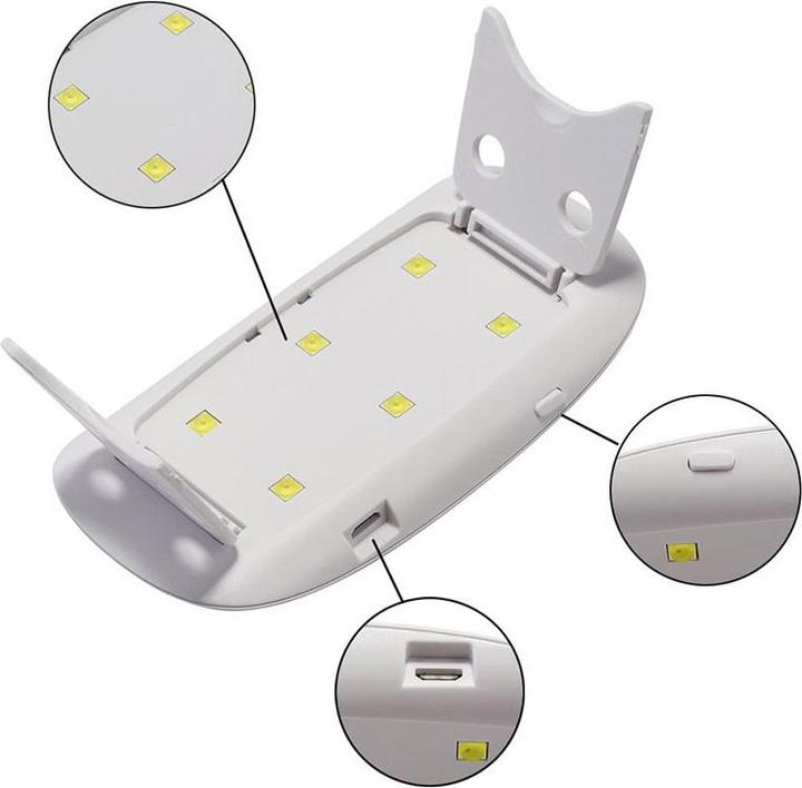 Immagine prodotto JTI Mini lampada LED UV per unghie, bianca