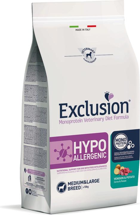 Actual product image Exclusion Hypoallergenic Venison & Potato Medium/Large Breed (Adult, 1 pcs., 12000 g)