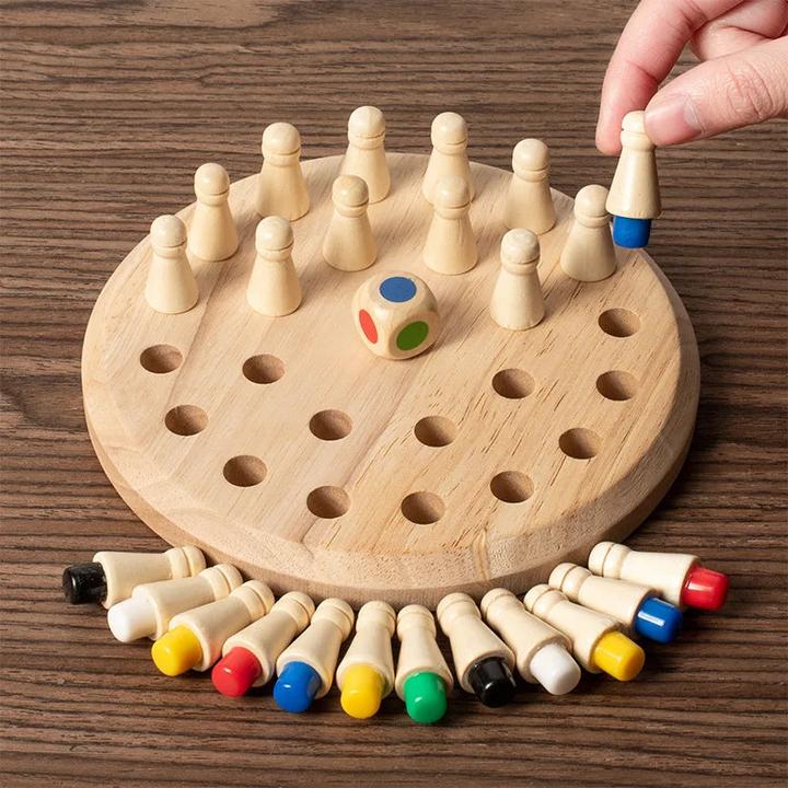 Produktbild Activity Board Hölzerne Memory Match Stick Schach Farbe Spielbrett Puzzles Lernspielzeug Kognitive Fähigkeit