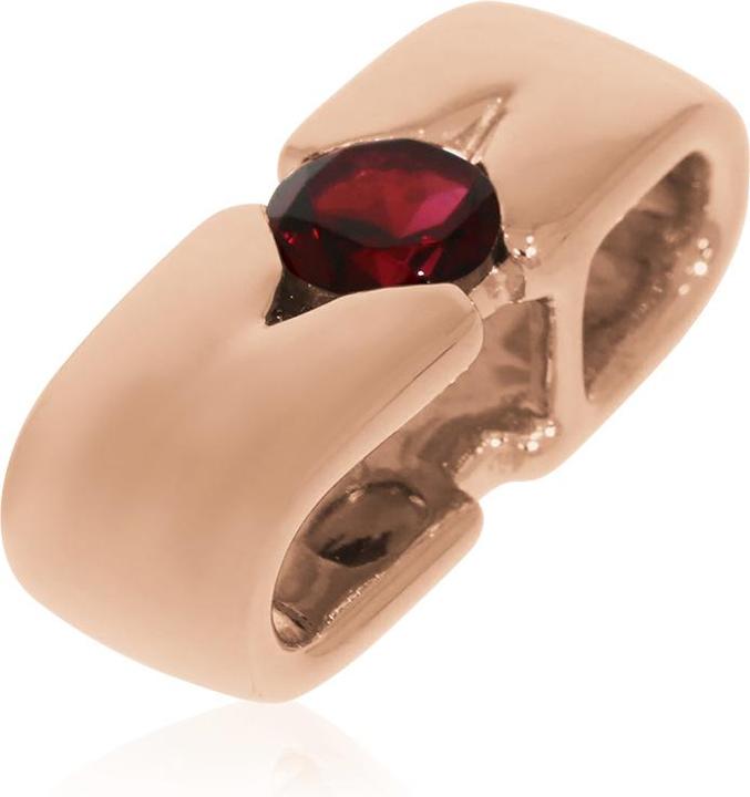 Image du produit Xen Pendentif avec rhodolite de 5 mm env. 0,54 ct. plaqué or rose (Argent sterling 925)
