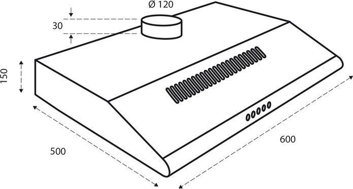 Image du produit Inventum AKO6012WIT (Hotte murale)
