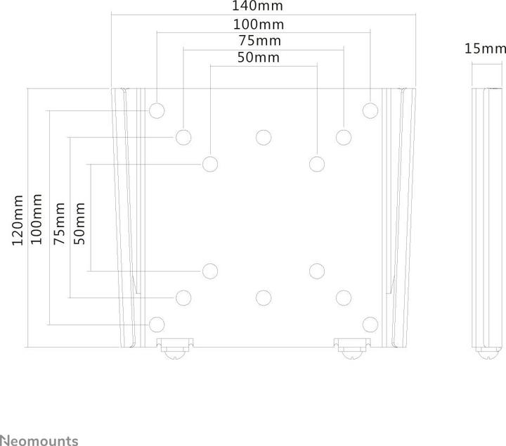 Produktbild Neomounts Fpma-W25 (Wand, 30")