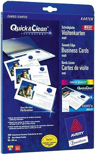 Actual product image Avery Premium Business Cards (260 g/m², 200 x, A4)