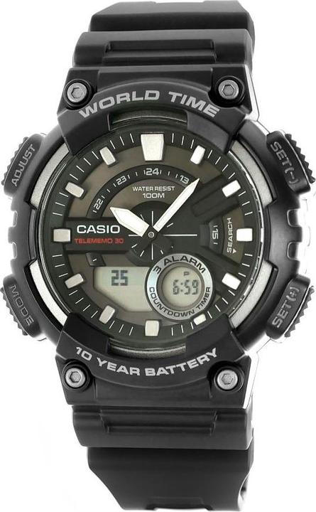 Actual product image Casio AEQ-110W-1AVDF Herrenuhr (Analogue wristwatch, Digital watch)