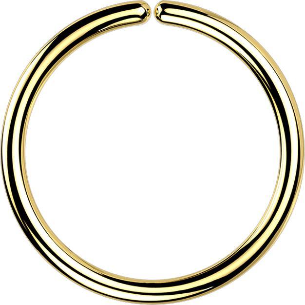 Produktbild Star Piercing Micro Piercing Ring vergoldet mit Titanium Beschichtung (Chirurgenstahl 316L, ohne Messing)