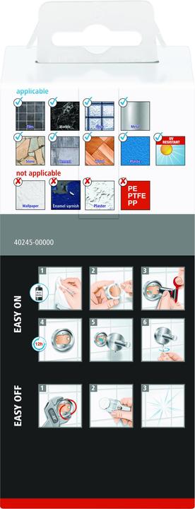 Actual product image tesa EKKRO WC replacement roll holder incl. adhesive solution without drilling