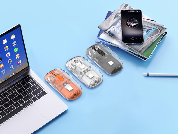 Produktbild Manhattan MH Transparent 4D mouse, White (Kabellos)